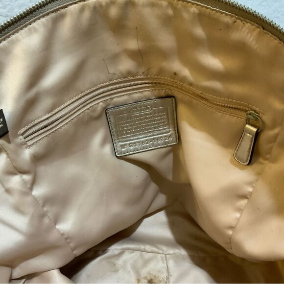 2011 Coach Chelsea Inlaid Perforated Leather Emerson Satchel Leather Rare - Picture 7 of 10